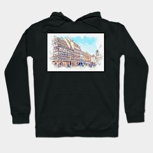 Strasbourg Street Scene Hoodie